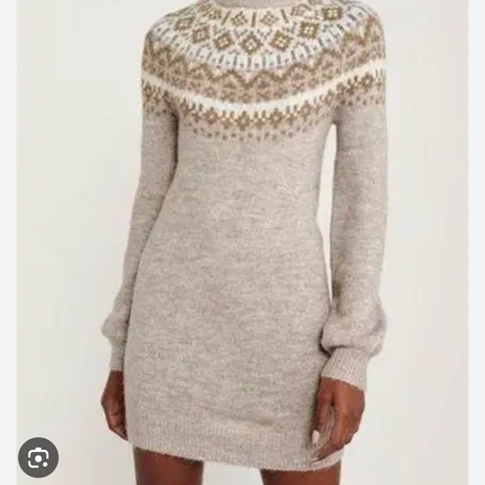 Abercrombie and Fitch Fair Isle Sweater Mini Dress